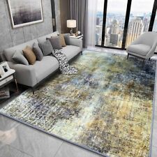 Used, Abstract Area Rug 2x3m Textured Olive Gold Blue Super Soft Non Slip XL RURURUG for sale  Shipping to South Africa