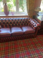 Seater oxblood leather for sale  CORBRIDGE