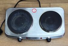 Electric Double Hot Plate Hob Portable 2250 W Stainless Steel Lloytron Boxed for sale  Shipping to South Africa