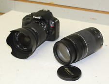 Canon EOS Rebel SL1 18MP DSLR Camera w/18-55mm & 75-300mm lens, used for sale  Shipping to South Africa