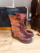 Vintage Rare Doc Martens Burgundy Lace Up Boots Size 38 for sale  Shipping to South Africa