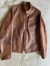 Schott X Restoration Hardware Perfecto Brown Leather Cafe Racer  Men’s Medium for sale  Shipping to South Africa