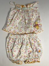 Tanque floral vintage Disney bebê meninas tamanho 0-3M com apliques e calcinha Pooh comprar usado  Enviando para Brazil