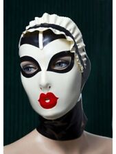 Latex Hood Rubber White Maid Cosplay Mask Clubwear Masquerade Headgear 0.4mm for sale  Shipping to Ireland