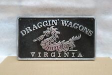  Vintage Original 1950 60s "DRAGGIN WAGONS " VIRGINIA Hot Rod Car Club Plaque , used for sale  Silver Lake