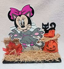 Disney Halloween Minnie Mouse y Gato Negro Mesa Top Calabaza Parche Decoración segunda mano  Embacar hacia Argentina