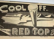 Red Top Beer Ad Toppy Ice Skating Cincinnati Ohio 1940’s for sale  Shipping to South Africa