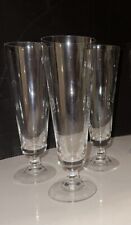 Vtg Lenox USA Champagne Fluted Pedestal Glasses Tall Glass Clear Footed Set Of 3, used for sale  Shipping to South Africa