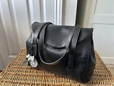Used, 🌺 FAB Radley Waterloo Black Leather Double Section Shoulder Hand Bag / Tote for sale  Shipping to South Africa
