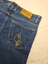 Vintage Baby Phat Jeans Metal CAT LOGO Embroidered Pocket 90s Y2K Stretch Sz 9 for sale  Shipping to South Africa