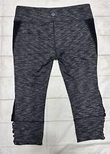 Leggings Capri Athleta Yoga Mind Over Mat malha painel lateral feminina preta grande comprar usado  Enviando para Brazil