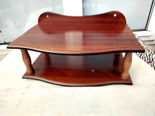 VINTAGE WOODEN WALL MOUNTED OAK PATTERN SHELF DISPLAY BOOKSHELF for sale  Shipping to South Africa