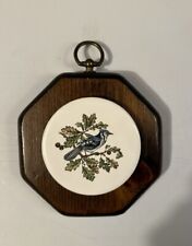 Vintage Furniture Blue Bird Trivet Wall Art Tile Wood for sale  Shipping to South Africa