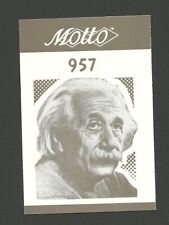 Albert Einstein #957 Motto Board Game Card Inventor German Scientist Nobel Prize for sale  Shipping to South Africa