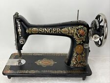 Máquina de costura antiga Singer 66 com manutenção olho vermelho cabeça de esteira, resistente, usado comprar usado  Enviando para Brazil