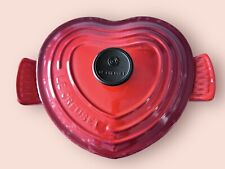 Forno holandês LeCreuset França esmalte cocotte em forma de coração ferro fundido 2L vermelho cerise comprar usado  Enviando para Brazil