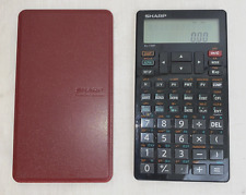 Calculadora financeira empresarial Sharp EL-738F com tampa deslizante - VERMELHA - Testada comprar usado  Enviando para Brazil