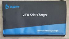 Cargador de panel solar BigBlue 28 vatios. Plegable renovable y ligero segunda mano  Embacar hacia Argentina