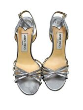Jimmy Choo Metallic Strappy Slingback Sandal Shoes Size 38.5 for sale  Shipping to South Africa