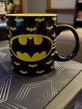 Taza de café de cerámica de DC Comics Batman 20 OZ murciélagos negros amarillos seguro para microondas/DW, usado segunda mano  Embacar hacia Argentina