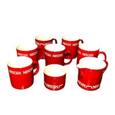 Vintage Kilncraft Nescafe Red Coffee Set - 6 Mugs/Sugar Bowl/Milk Jug for sale  Shipping to South Africa