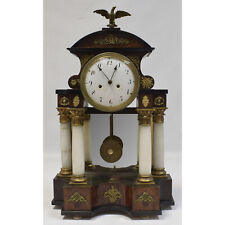 Używany, Funkcjonujący zegar kolumnowy z 19. Stary zegar kominkowy, wysokość portyku 58 cm na sprzedaż  PL
