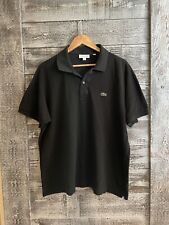 Usado, Camisa polo masculina Lacoste colarinho ajuste clássico preta tamanho XL bom estado 👕 comprar usado  Enviando para Brazil
