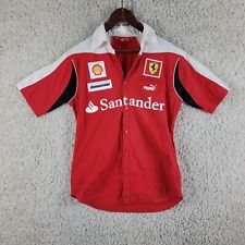 Usado, Camisa Puma Ferrari Santander F1 Fórmula 1 para hombre pequeña abotonada equipo tripulación S/S segunda mano  Embacar hacia Argentina