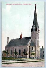 1913 Torre del Reloj Torre Plymouth Wisconsin WI Edificio de la Iglesia Luterana Alemana segunda mano  Embacar hacia Argentina