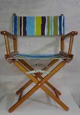 Cadeira dobrável vintage-ouro Medal Inc Commander-Chair Directors lona multicolorida comprar usado  Enviando para Brazil