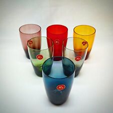 6 copos de vidro vintage japoneses Tagima (Tajima) arlequim com etiquetas, usado comprar usado  Enviando para Brazil