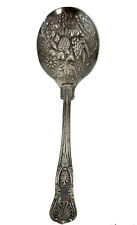 Used, Sheffield England Vintage Silver Repousse EPNS Berry Sugar Spoon King Pattern for sale  Shipping to South Africa