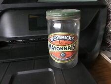  Vintage Rare Original McCormick Mayonnaise Jar Multi-color Label, Green Lid 👌 for sale  Hudson