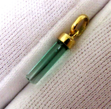 Colgante de canutillo de esmeralda natural en bruto, en oro 18 cts segunda mano  Embacar hacia Argentina