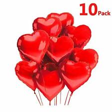 10 Globos de Corazones Rojos Mylar Para Aniversario Fiesta 18 Pulgadas Metálicas segunda mano  Embacar hacia Argentina