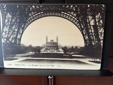 Torre Eiffel y Jardines Trocadero de colección estampados en madera con percha de cinta segunda mano  Embacar hacia Argentina