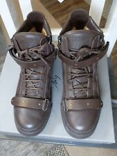Giuseppe Zanotti Sneakers Brown Double Band Double Zipper Size 43 Men's  for sale  Shipping to South Africa
