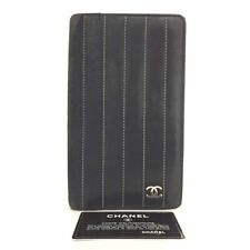 Carteira bifold longa de couro CHANEL CC logotipo Mademoiselle/9Y1522 comprar usado  Enviando para Brazil