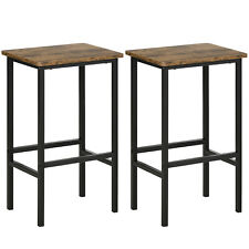 HOMCOM Industrial Bar Stools Set of 2, Kitchen Bar Chairs Home Pub, New other for sale  Shipping to South Africa