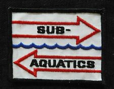 c.1972 "SUB AQUATICS" SCUBA DIVING PATCH DIVE SHOP EQUIPMENT for sale  Shipping to South Africa