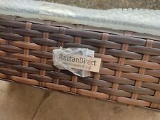 Outdoor Rattan Garden Patio Wicker Weave Furniture chocolate mix Brown glass top, used for sale  Shipping to South Africa
