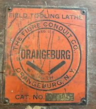 VTG Field Tooling Lathe Fibre Conduit Pipe Orangeburg w box instructions HLBN for sale  Shipping to South Africa