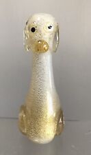 VINTAGE MURANO GLASS WHIMSY DOG GOLD ALFREDO BARBINI CAMER LABEL for sale  Shipping to South Africa