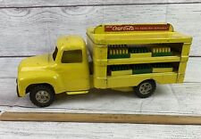 Camión de reparto vintage Buddy L Coca Cola acero prensado amarillo, usado segunda mano  Embacar hacia Argentina