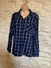 Navy check shirt for sale  FROME
