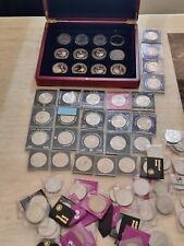 Used, 84 X Crown Coins -with Nice Wooden Display - 25 Cents, 1953 , etc for sale  Shipping to South Africa