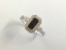 GEMS TV STERLING SILVER & BLACK DIAMOND RING SIZE T 1/2 2.6g for sale  Shipping to South Africa
