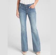 Jeans feminino GAP tamanho 6/28R lavagem média leve longo e magro alargado cintura baixa comprar usado  Enviando para Brazil