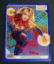 2024 Upper Deck Marvel Platinum Captain Marvel #15 Blue Traxx #495/499, used for sale  Shipping to South Africa