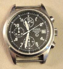 Vintage Royal Air Force British Military Issue RAF Pulsar V657 Chronograph Watch, used for sale  Shipping to South Africa